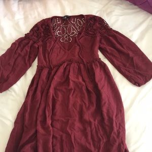American Eagle 3/4 Sleeve Dress (Maroon)